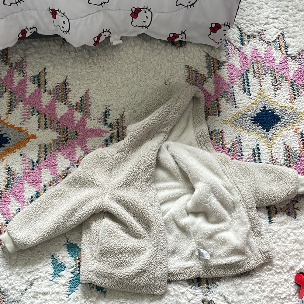 Cat & Jack Cream Sherpa Hoodie Sweatshirt